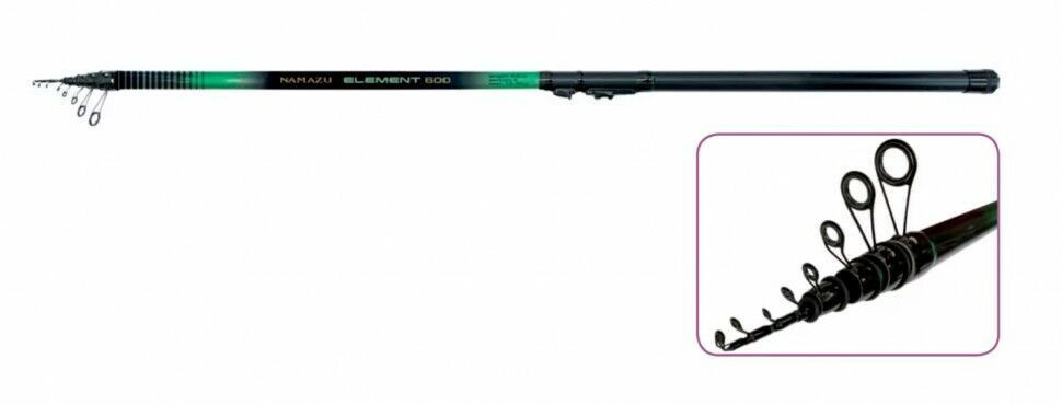 Удилище телескопическое NAMAZU ELEMENT Bolo С/К 6м, карбон, 15-40гр.