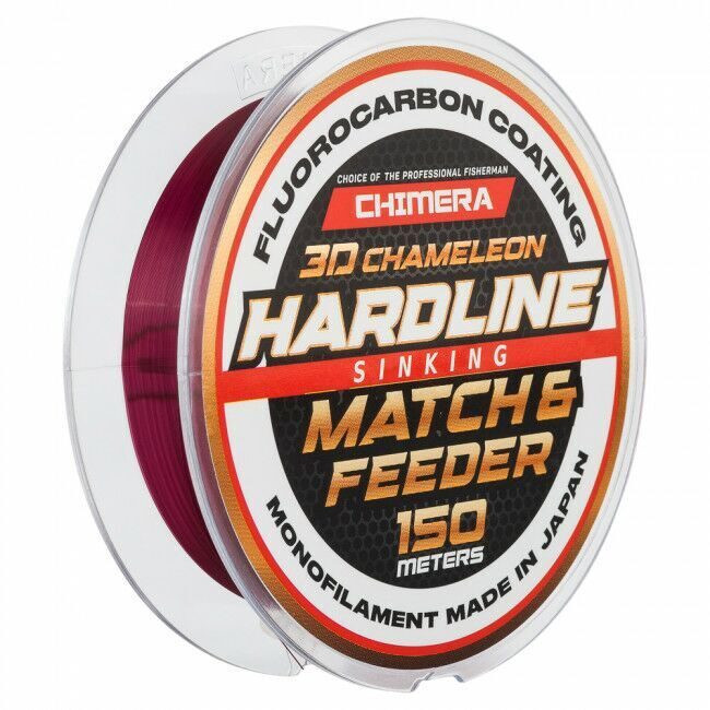 Леска CHIMERA HARDLINE Match & Feeder Fluorocarbon Coating 3D Chameleon SINKING 150м., d- 0.203мм.,