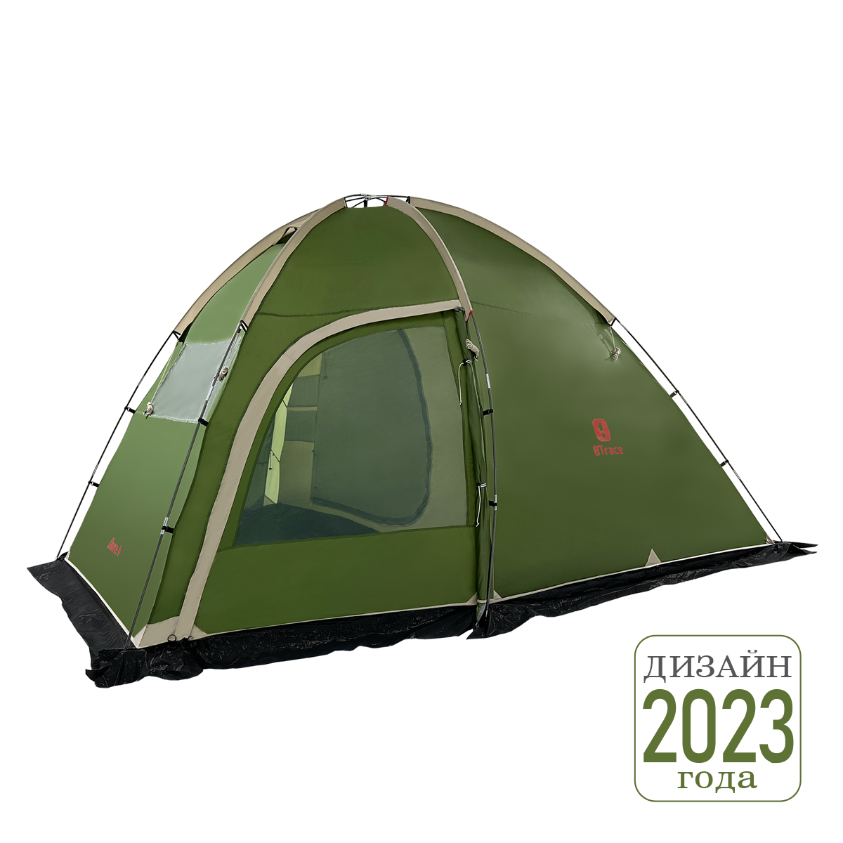 Палатка BTrace Dome 3 (130+195*240*205) Зеленый
