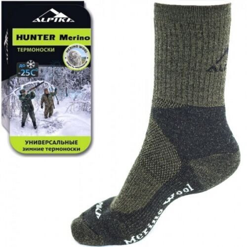 Термоноски ALPIKA "HUNTER Merino" разм.43-45 до -25°, теплые зимние