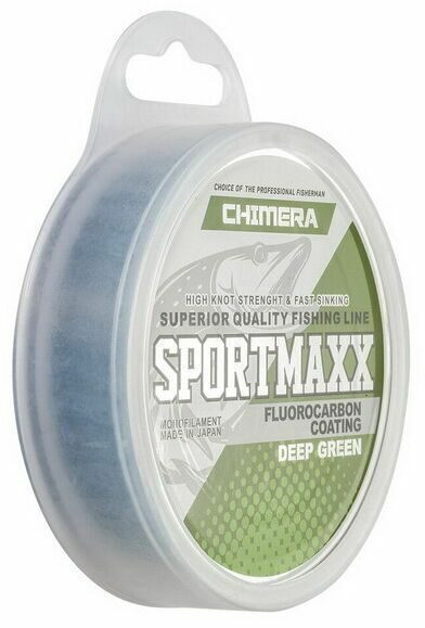 Леска CHIMERA SPORTMAXX Fluorocarbon Coating Deep Green 100м., d-0.35мм
