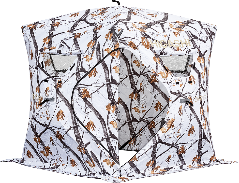 Палатка HIGASHI Winter Camo Comfort Pro утепл. 1,8*1,8*2,0м., NYLON 300D THERMAL, 3-местн.