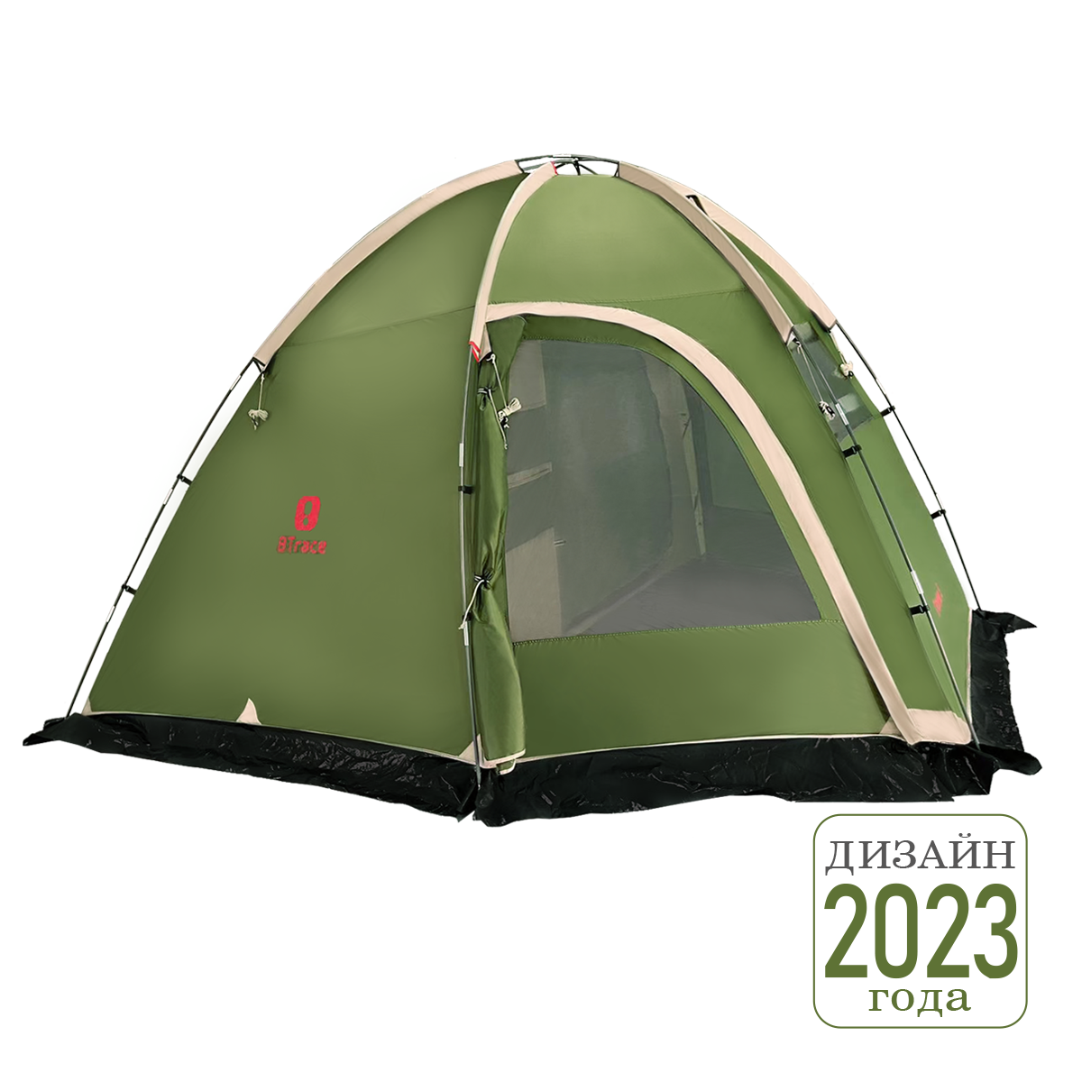 Палатка BTrace Dome 3 (130+195*240*205) Зеленый