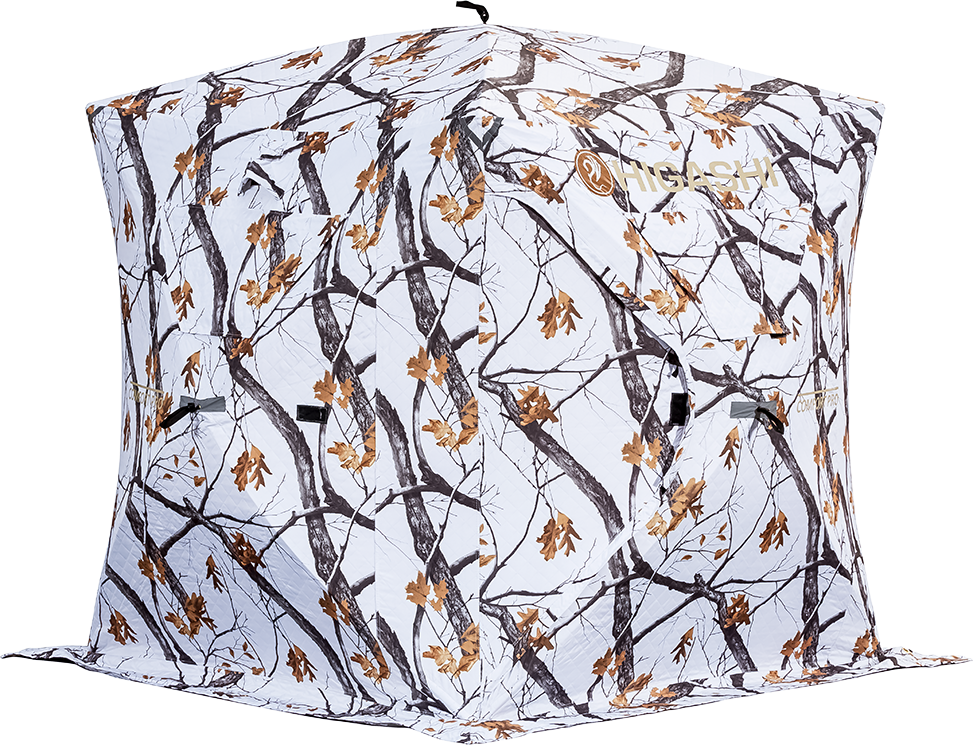 Палатка HIGASHI Winter Camo Comfort Pro утепл. 1,8*1,8*2,0м., NYLON 300D THERMAL, 3-местн.