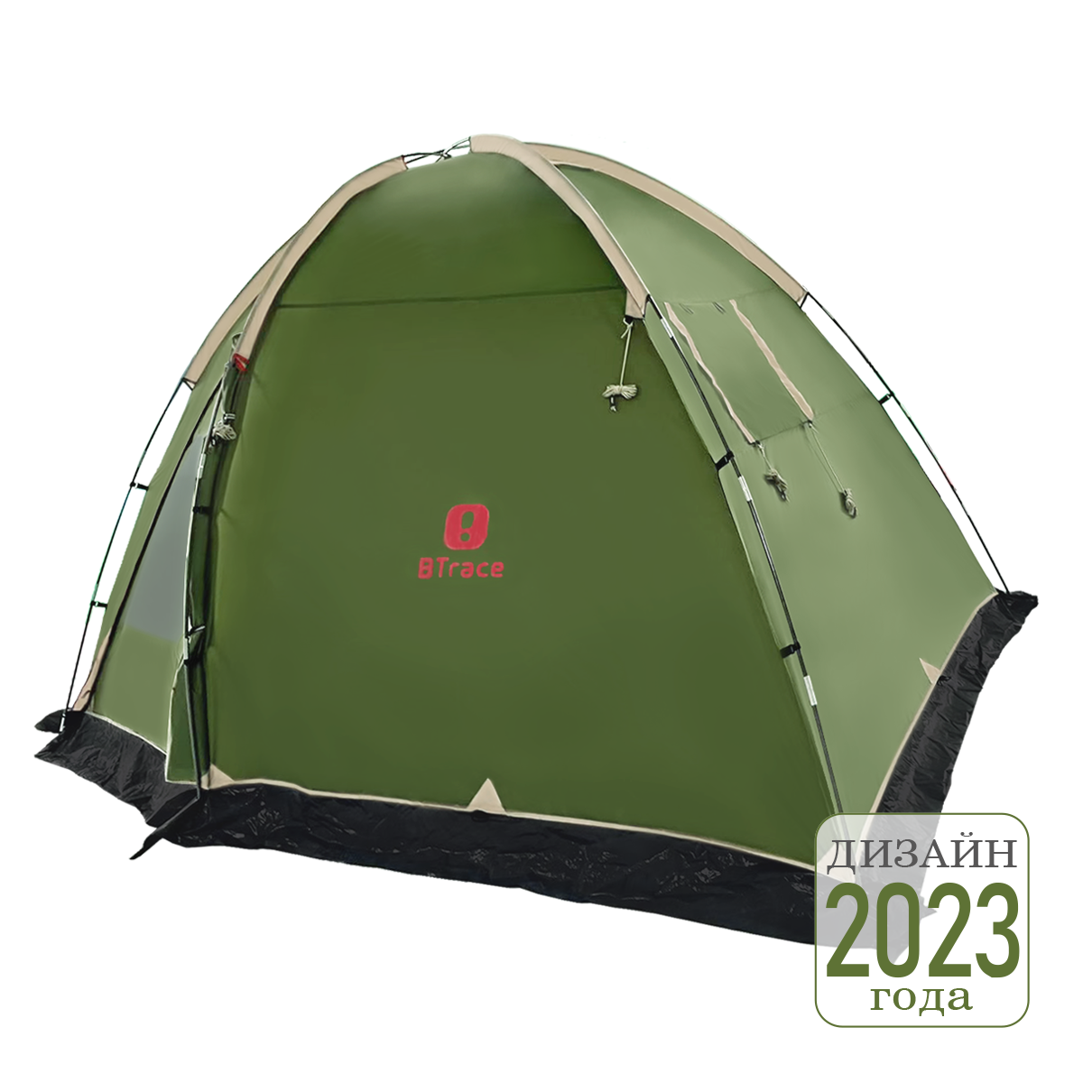 Палатка BTrace Dome 3 (130+195*240*205) Зеленый