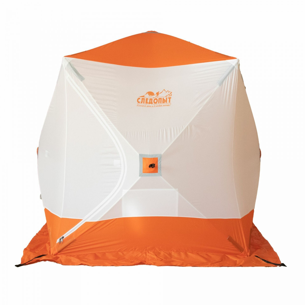 Палатка зим куб СЛЕДОПЫТ 1,5*1,5*1,7м, Oxford 240D PU 2000, 2-местн, бел/о