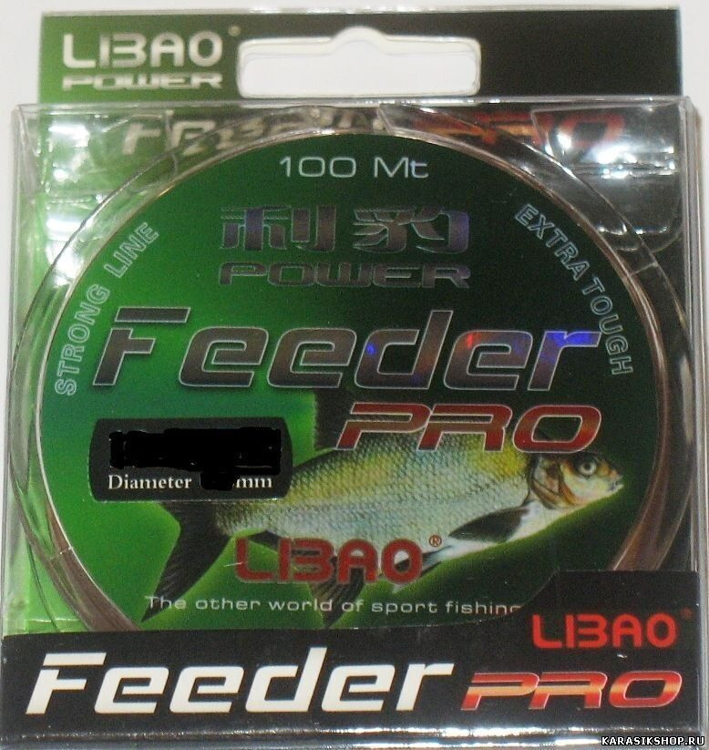 Леска LIBAO FEEDER POWER LINE 100m прозр. 0.18 (4,90/5,2 кг)