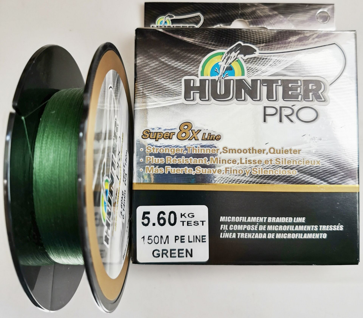 Шнур рыболовный HUNTER PRO т.зел.150m, 0.14 (5,6 кг)