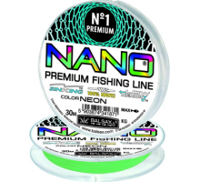 Леска BALSAX Nano Neon Green 30м d-0,10мм.
