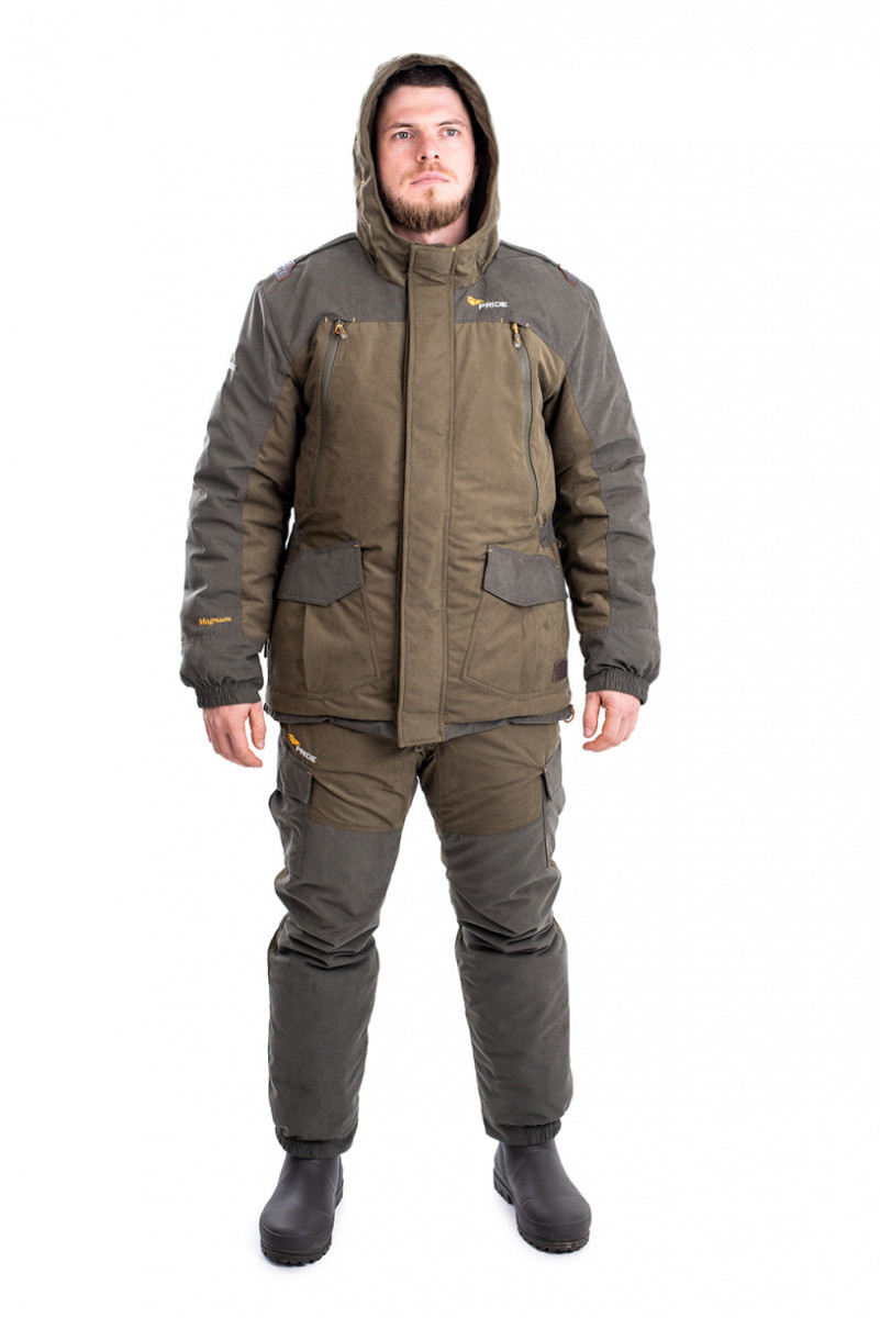 Костюм Nova Tex Магнум с полукомбинезоном PRIDE исландия, хаки, -45С, р.60-62/170-176