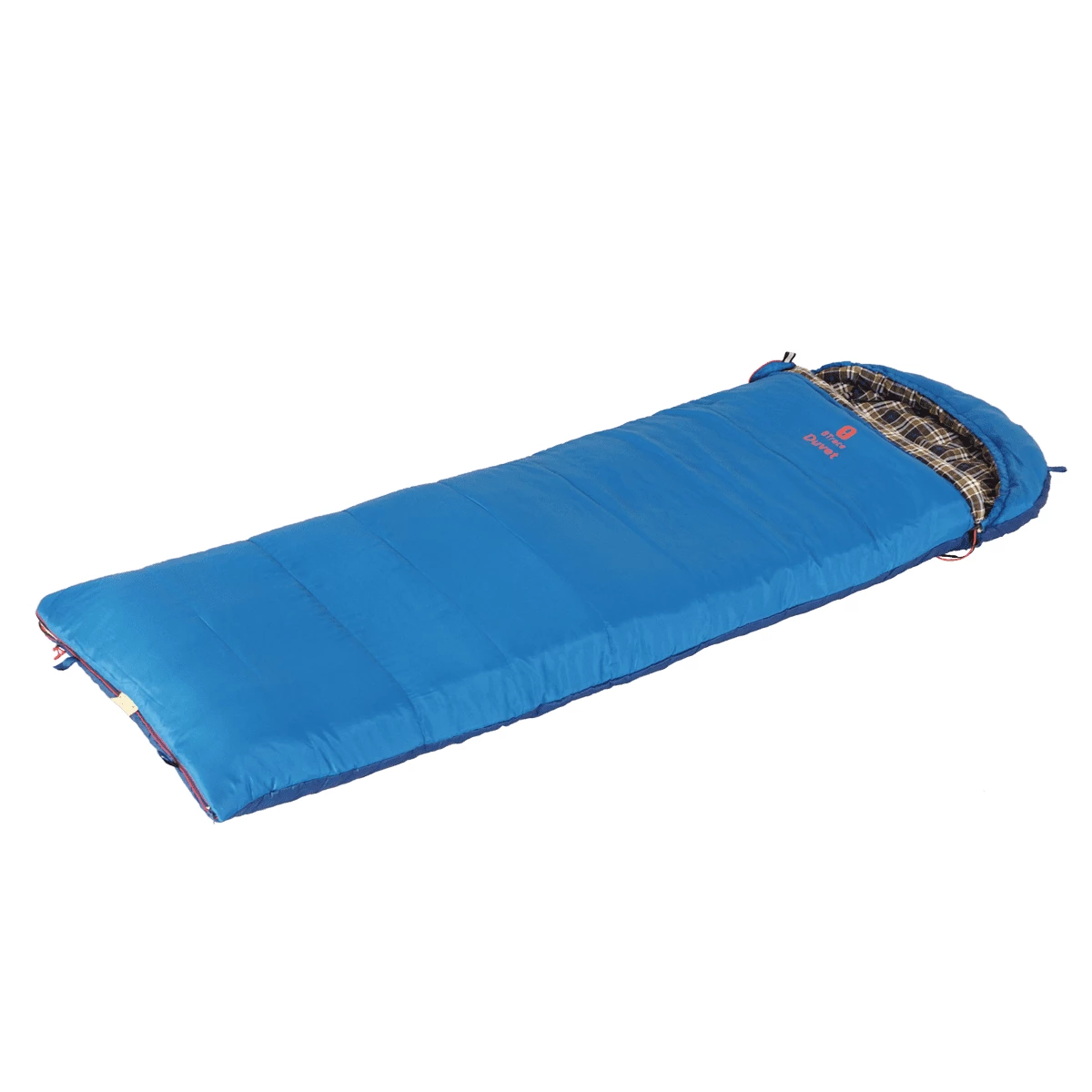 Спальный мешок BTrace Duvet (одеяло), 230*80, (до -15) Правый, Серый/Синий